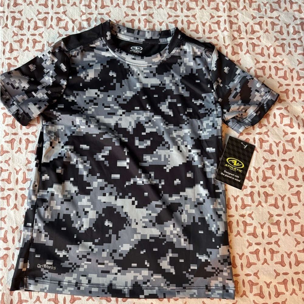 Kids Camo Shirt - Black and Gray